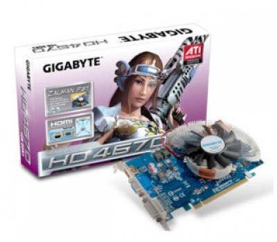 Imagine Placa video Gigabyte ATI Radeon HD 4670 PCI-E 1GB R467ZL-1GI